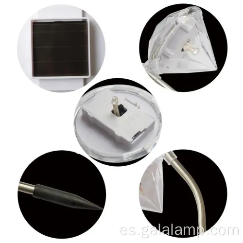 Vibrantes luces de jardín LED impermeables con energía solar